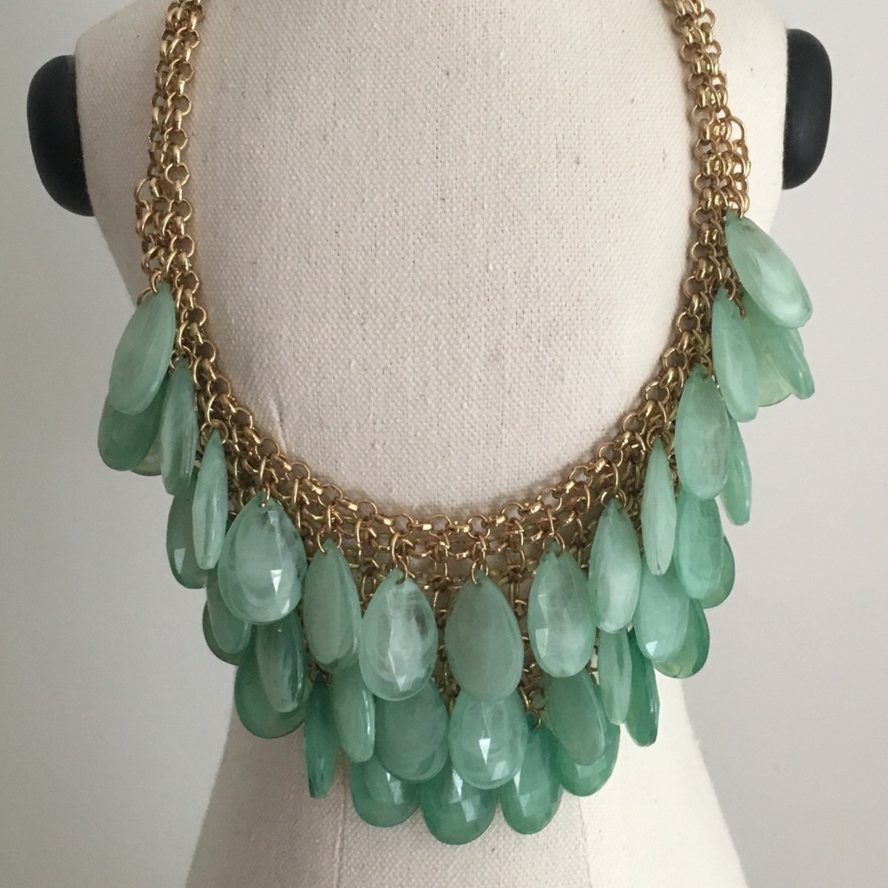 Forever 21 Mint Green Bib Statement Necklace